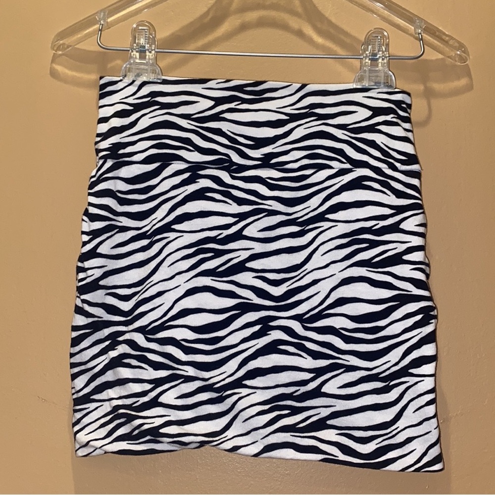 AMBIANCE Zebra Print Y2K Mini Skirt